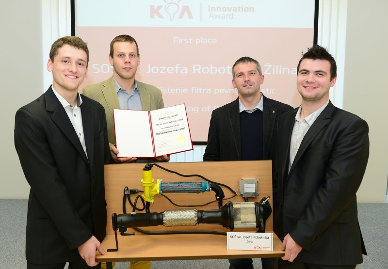 Vazom tudentskej sae Kia Innovation Award 2013 sa stal projekt Nezvislho istenia filtra pevnch astc