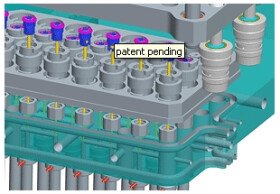 Mechanické vedení uzavíracích systémů na jedné vodicí desce se samostatným seřizováním (patentováno)