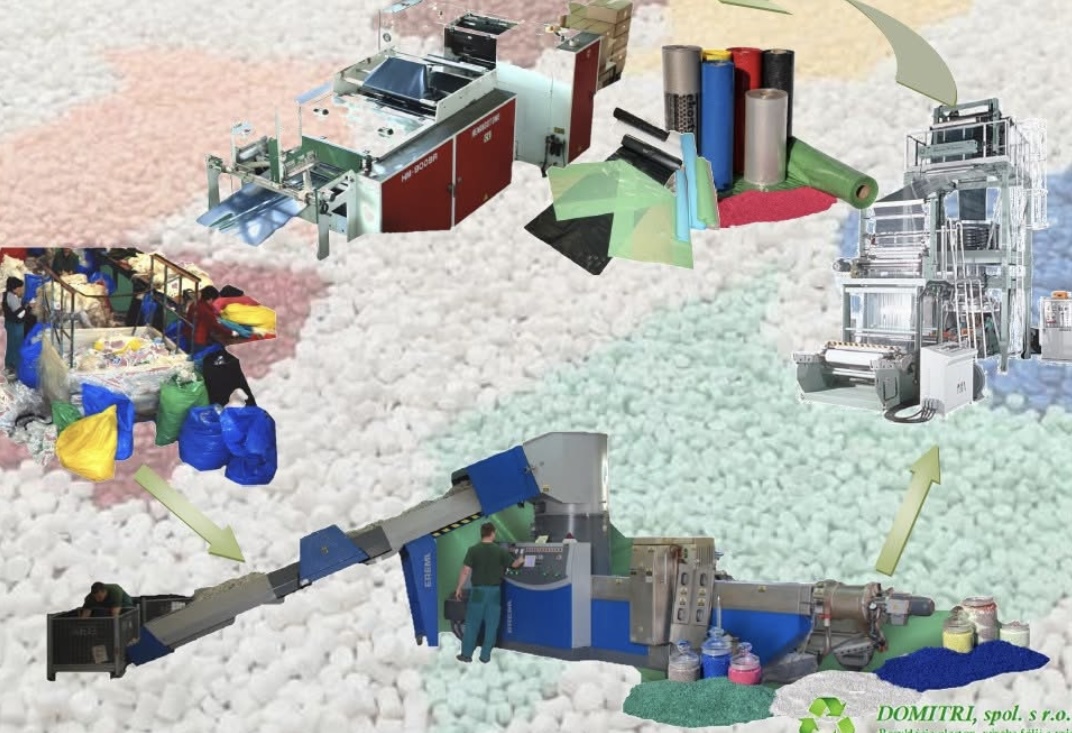 Recyklácia, drvenie, výroba fólií a vriec